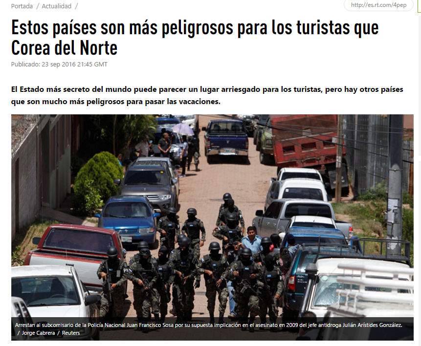 Portada del artículo de RT