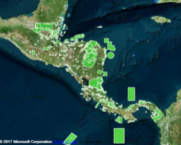 Mapa actualizado de las áreas protegidas de Centroamérica